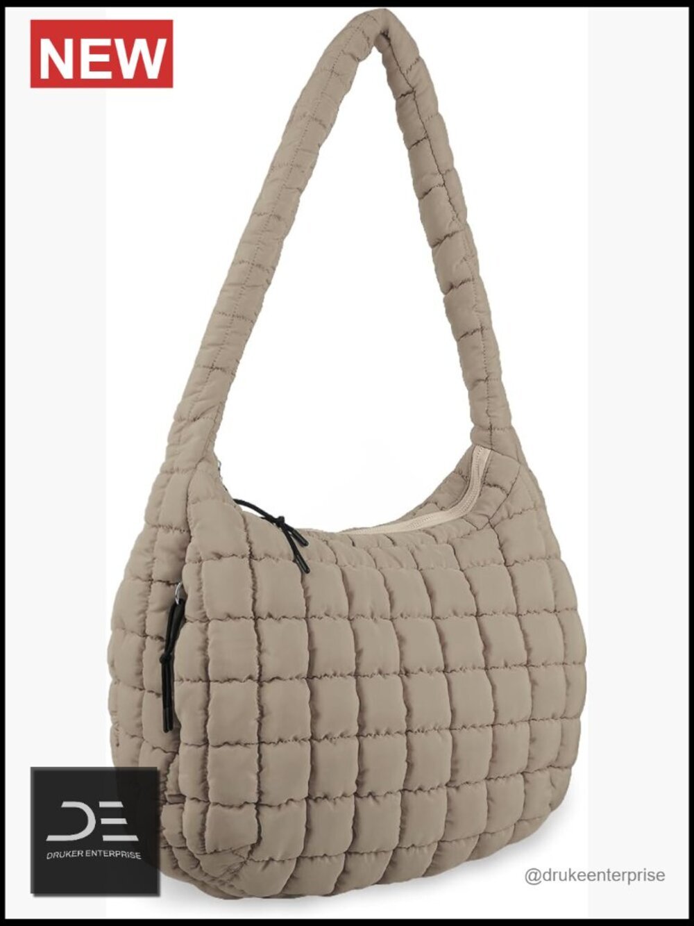 Quilted Puffer Tote Bag Crossbody Shoulder Hobo Lightweight Nylon